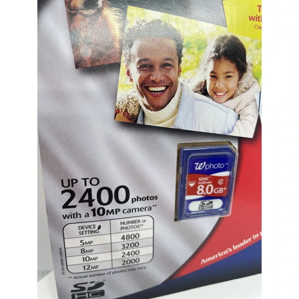 W Photo‎ 8GB SDHC Memory Card Walgreen Memory Card 8.0 Gigabytes NEW